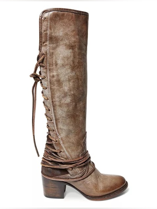Freebird by Steven Shoes - {Freebird by Steven} Coal Leather Lace-Up Boots